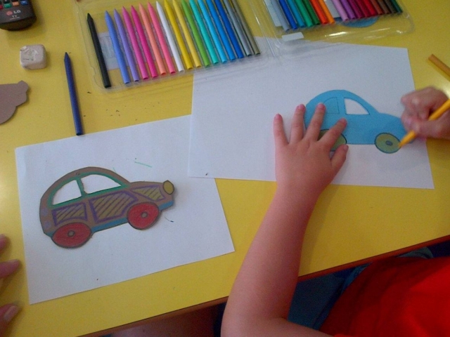 Pintando coches de colores